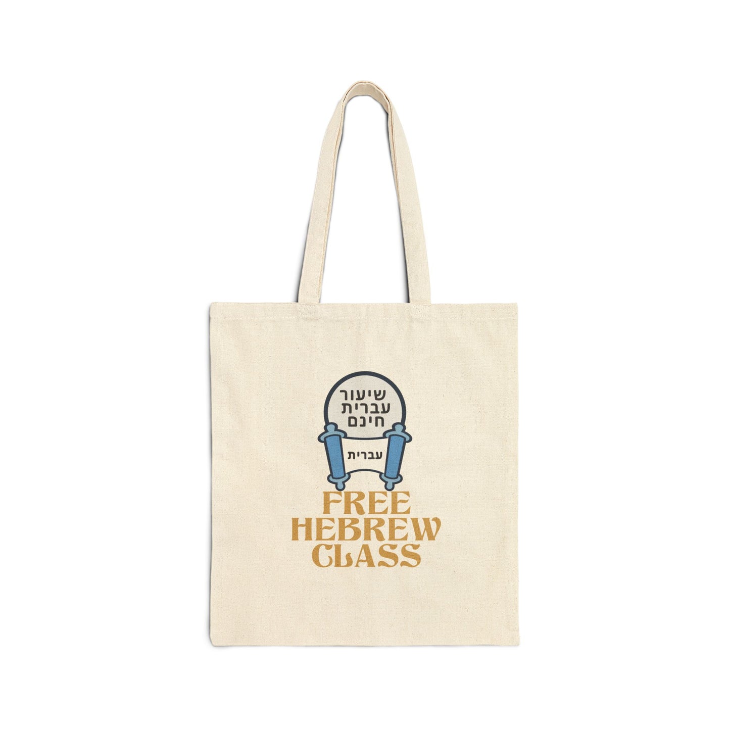 Free Hebrew Class Cotton Canvas Tote Bag